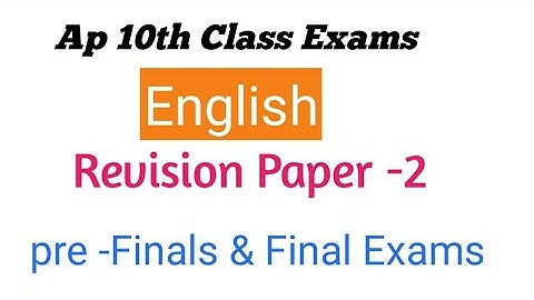 Ap 10th Class English Revision Paper |Ap 10th Class English imp Question |Ap10th English model paper