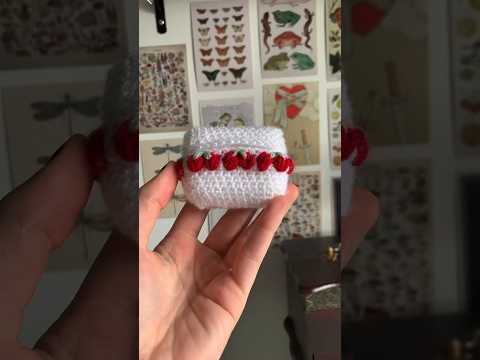 crochet cherry airpods case🍒#shorts #shortsclip #crochet #crochetcherry #cottagecore #fyp #fypシ #fy (video tutorial)