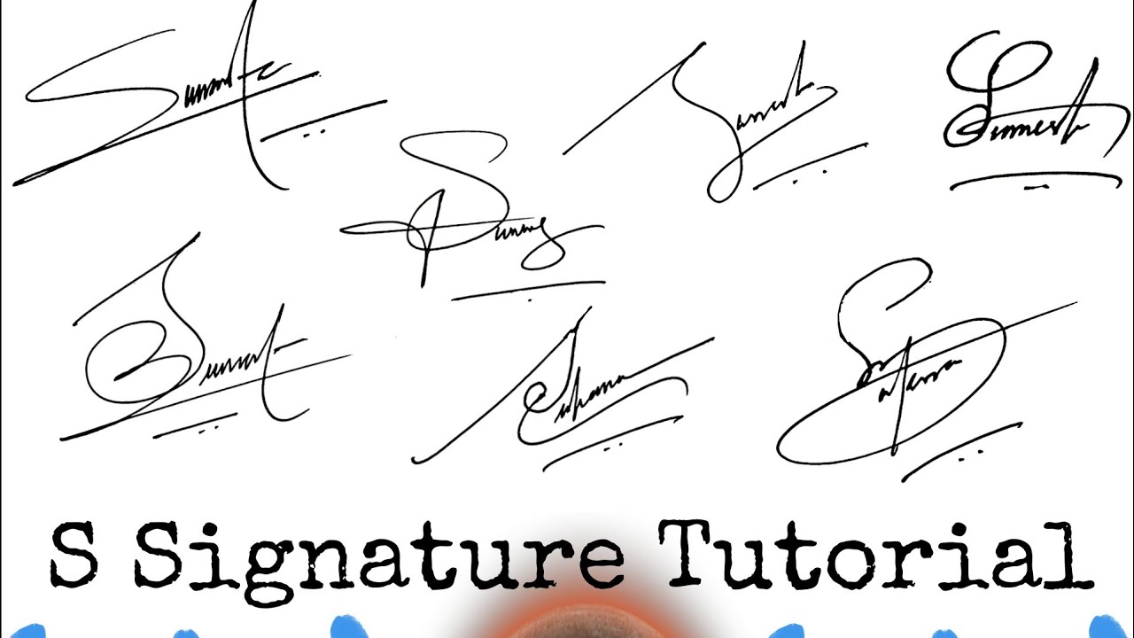 S In Cursive Signature
