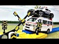 プラレール トミカ パトカー E5系新幹線はやぶさが救急車を探す冒険に出かけるよ！はたらくくるまのミニカーがいっぱい出るよ！子供向け Gizmone