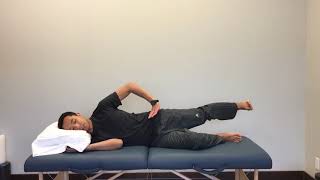 Sideline hip abduction with knee extension