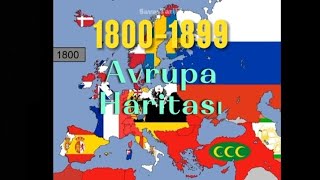 1800-1899 Avrupa Haritası... 