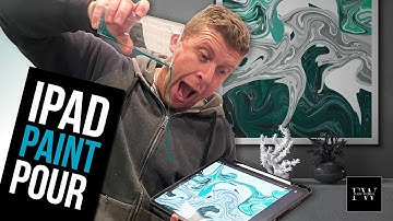 How to make Digital Abstract Art - Acrylic Pour on my iPad Pro