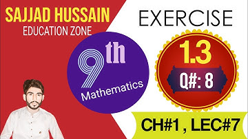Exercise 1.3 - 9th class math | Sajjad Hussain | Lec 7, Chapter 1- Matrices And Determinants