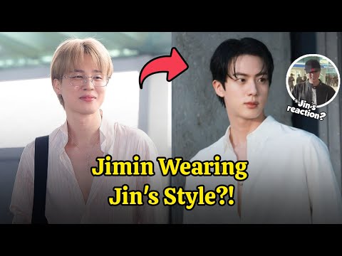 Finally Jin Reacts To Jimin S Airport Fashion That Look Like Him Fans Are Losing It 