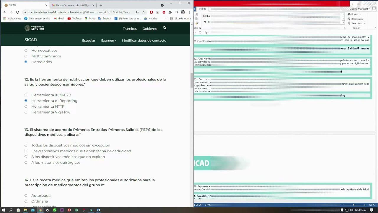 RESOLVIENDO EL EXAMEN SICAD DE UNA SUSCRIPTORA FEBRERO/2022 YouTube