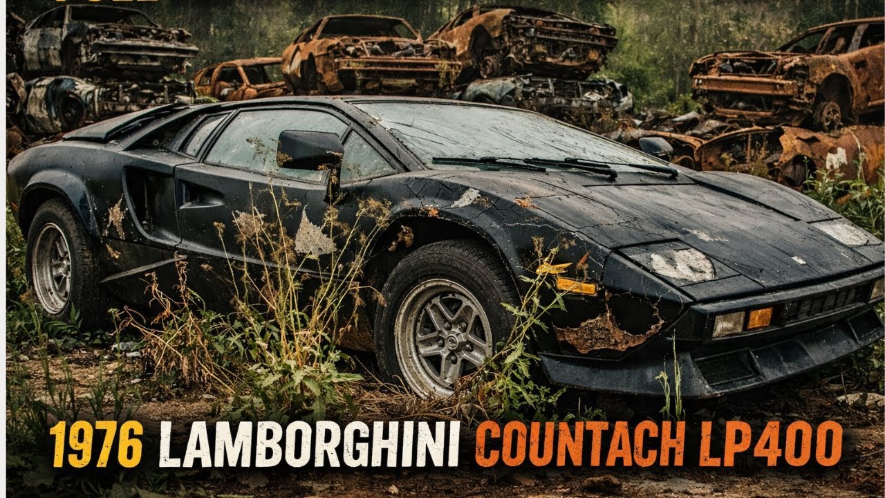 ASMR Car Restoration Full Rebuild of Black Lamborghini Countach LP400 1976 Abandoned to Factory New