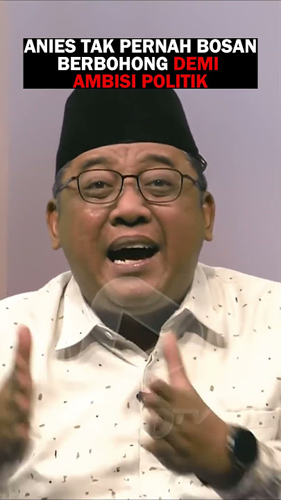 Anies gak ada kapoknya, berbohong terus jadi capres, emang gak bahaya?
