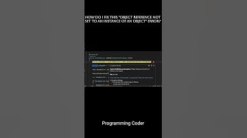 How do I fix this "Object reference not set to an instance of an object" error?