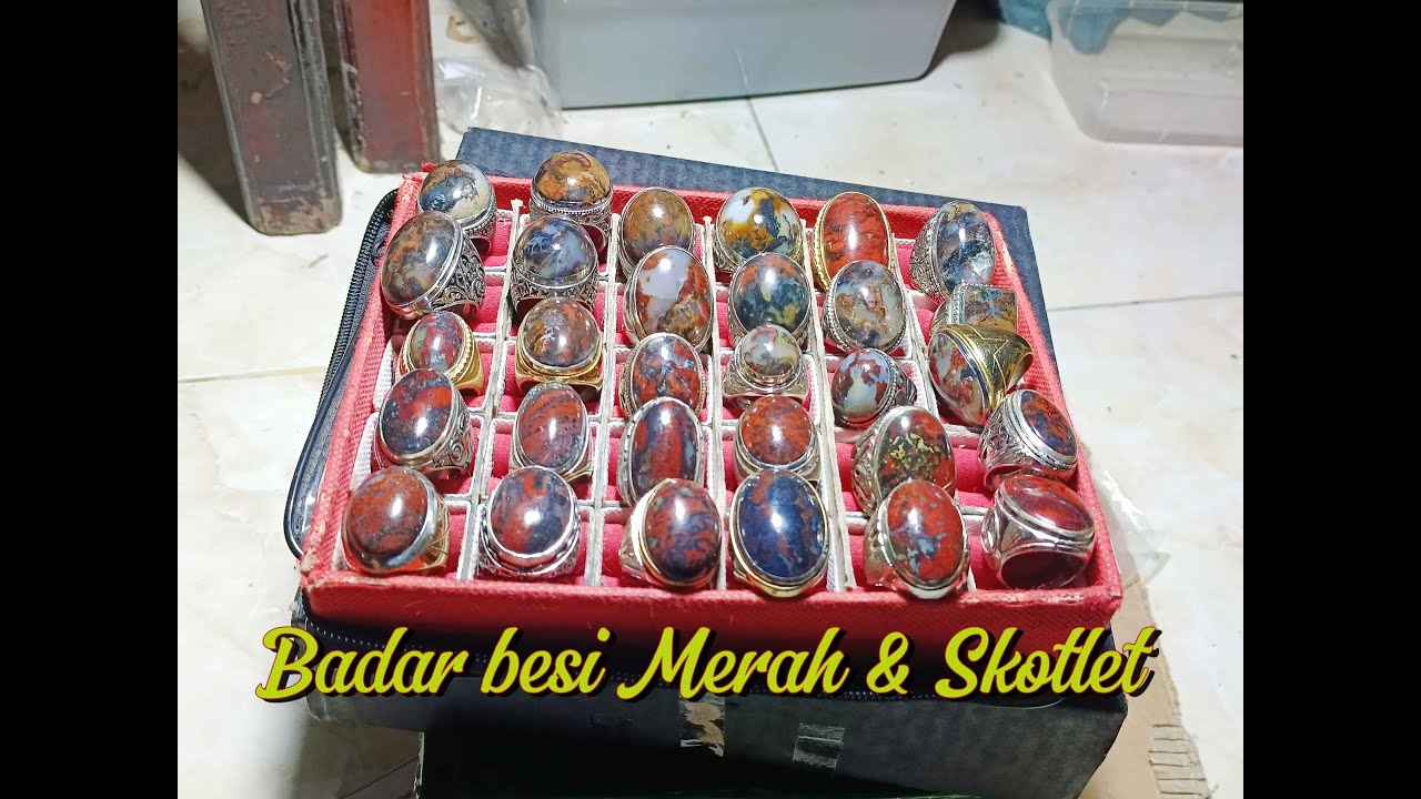 Batu Badar besi Merah dan Skotlet 