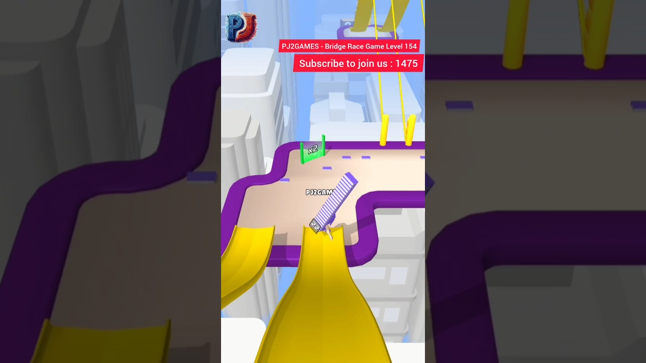 Bridge Race 🤓 #Game Level 154 #Racegame #bridgerace #race #rungame #shorts
