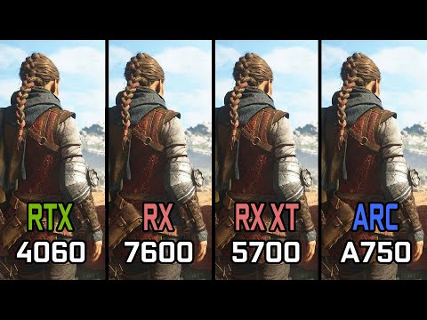 RTX 4060 vs RX 7600 vs RX 5700 XT vs ARC A750, 13 Game Benchmark