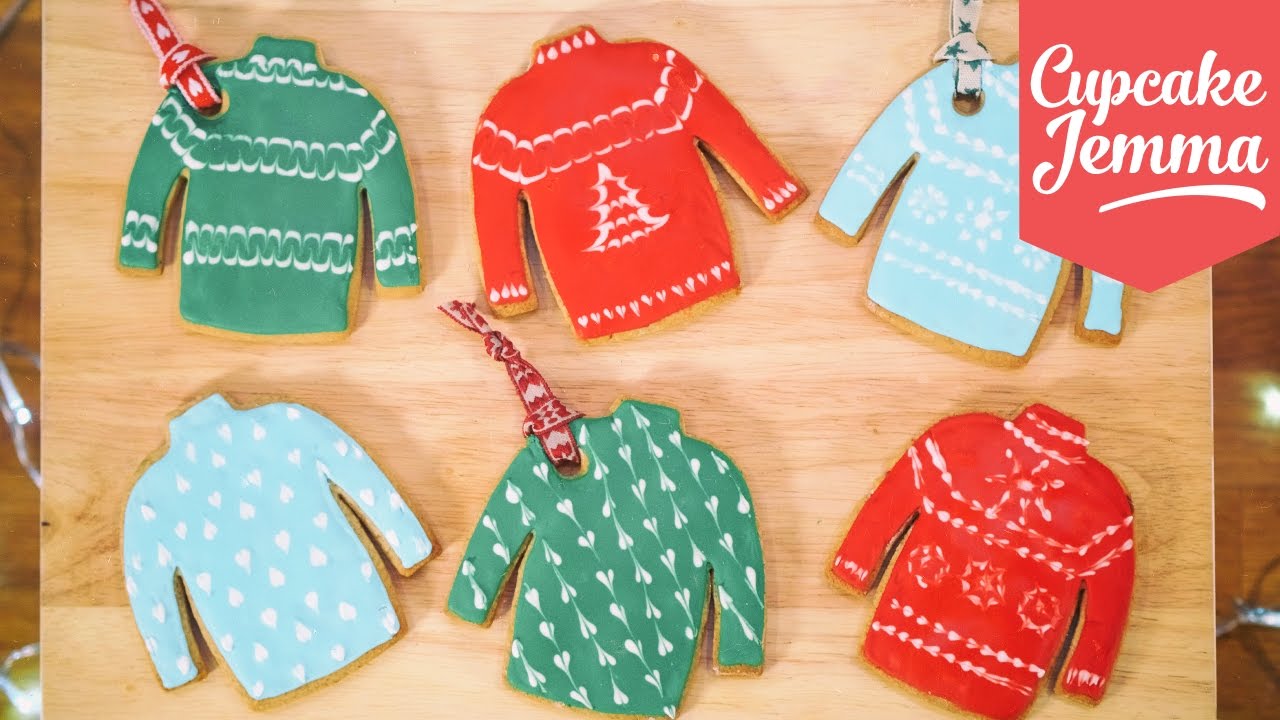 How to Make Christmas Jumper Cookies | Cupcake Jemma | CupcakeJemma