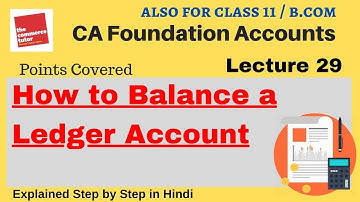 L-29: How to Balance a Ledger Account, Ledger Balancing - Full Tutorial -Class 11/CA Foundation