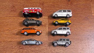8 Toy Cars including Minibuses