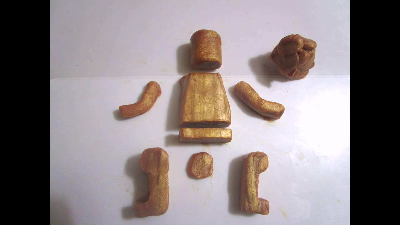 Лего-человечек из пластилина. Лепим Мистера Голда. - YouTube