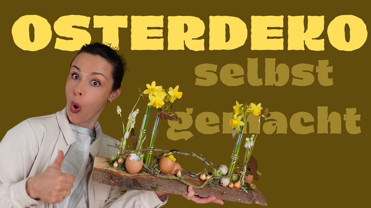 Natürlich schöne Oster-Deko 🌾✨ DIY mit Holz & Blumen / schnell und einfach selber machen