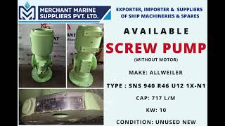 🆕 𝗡𝗘𝗪 𝗔𝗥𝗥𝗜𝗩𝗔𝗟 🆕 🔧 UNUSED NEW // SCREW PUMP WITHOUT MOTOR 🔧