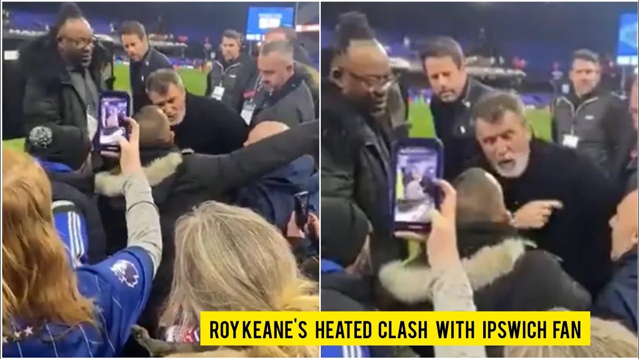 🔥 Roy Keane's HEATED CLASH and ARGUMENT with Ipswich fan after Man Utd ...
