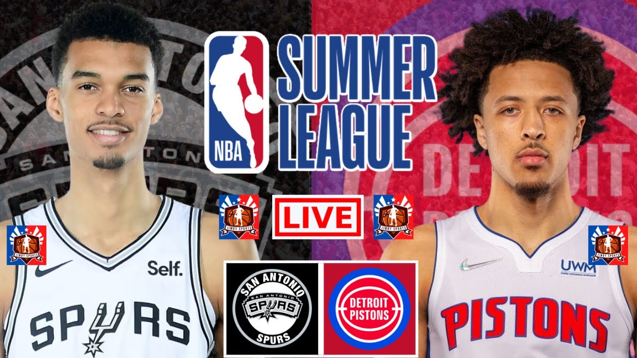 San Antonio Spurs vs Detroit Pistons NBA Summer League Live Scoreboard 2023 JimbySports