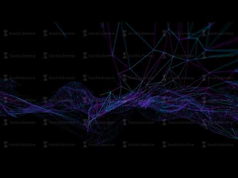 Seamless loop technology wave. Analytics ai cloud big data network. Futuristic waveform flow