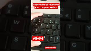 #short key to shut down computer #computer #shutdown #viralvideo #shorts #like #share #subscribe