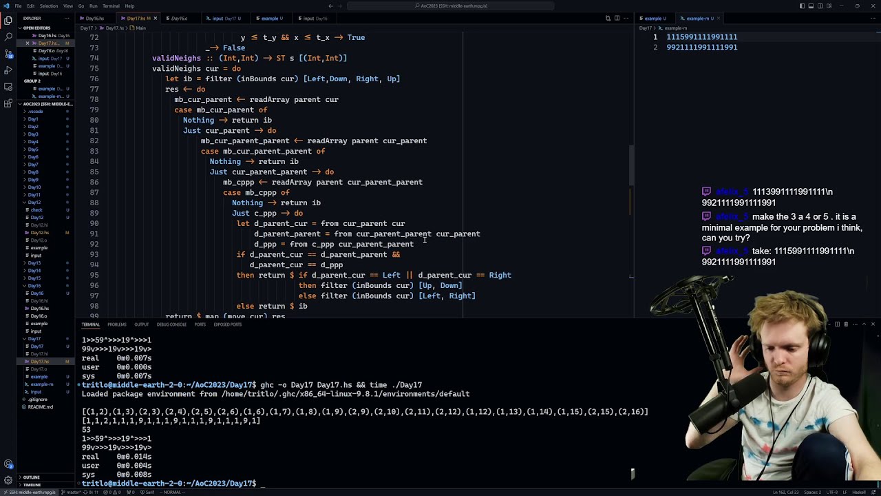 Thumbnail for Advent of Code in Haskell 2023 - Day 17 - Attempt 1