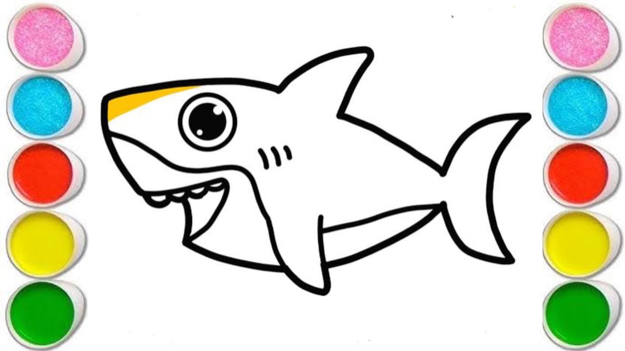 BABY SHARK Drawing, Painting & Coloring For Kids and Toddlers_ Child Art