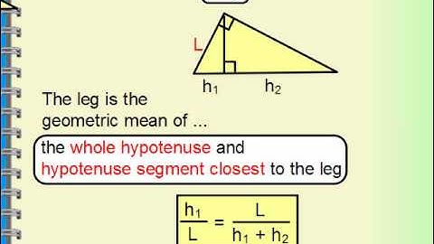 Geometry - Right Triangle Similarity, Geometric Mean