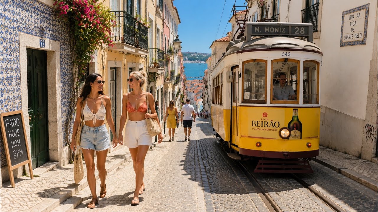 Lisbon, البرتغال | جولة مشي 4K | 17 يونيو 2026