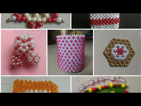 DIY 7 Beautiful beads designs/ Easy Beaded crafts for beginners  @homemadecreationsvandanahegde 