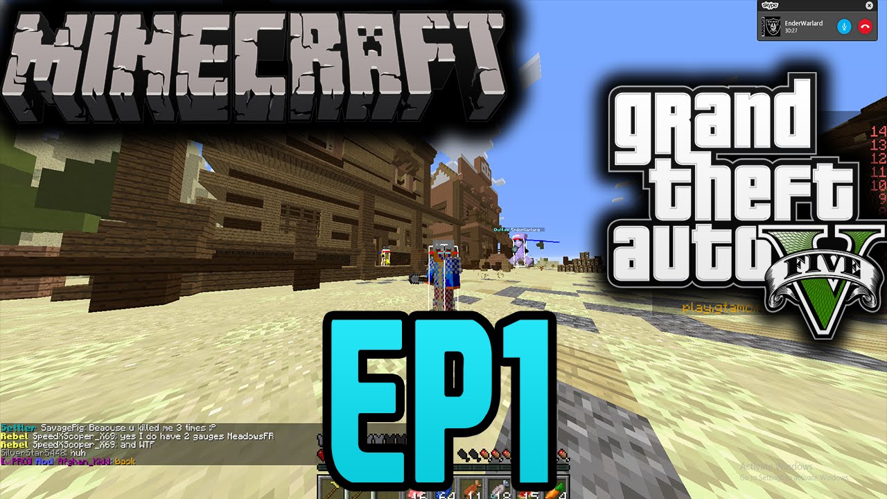 Minecraft Gta 5 Ep1 Dont laugh at my Skin! XD - YouTube