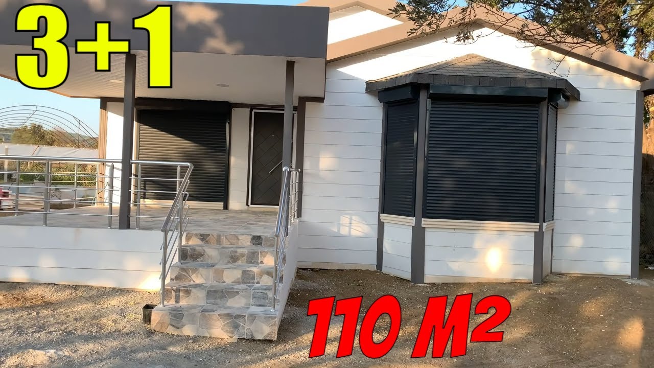 110 metrekare 3 1 prefabrik ev turu fiyat maliyet buyuk model emirhan prefabrik 05326484125 youtube