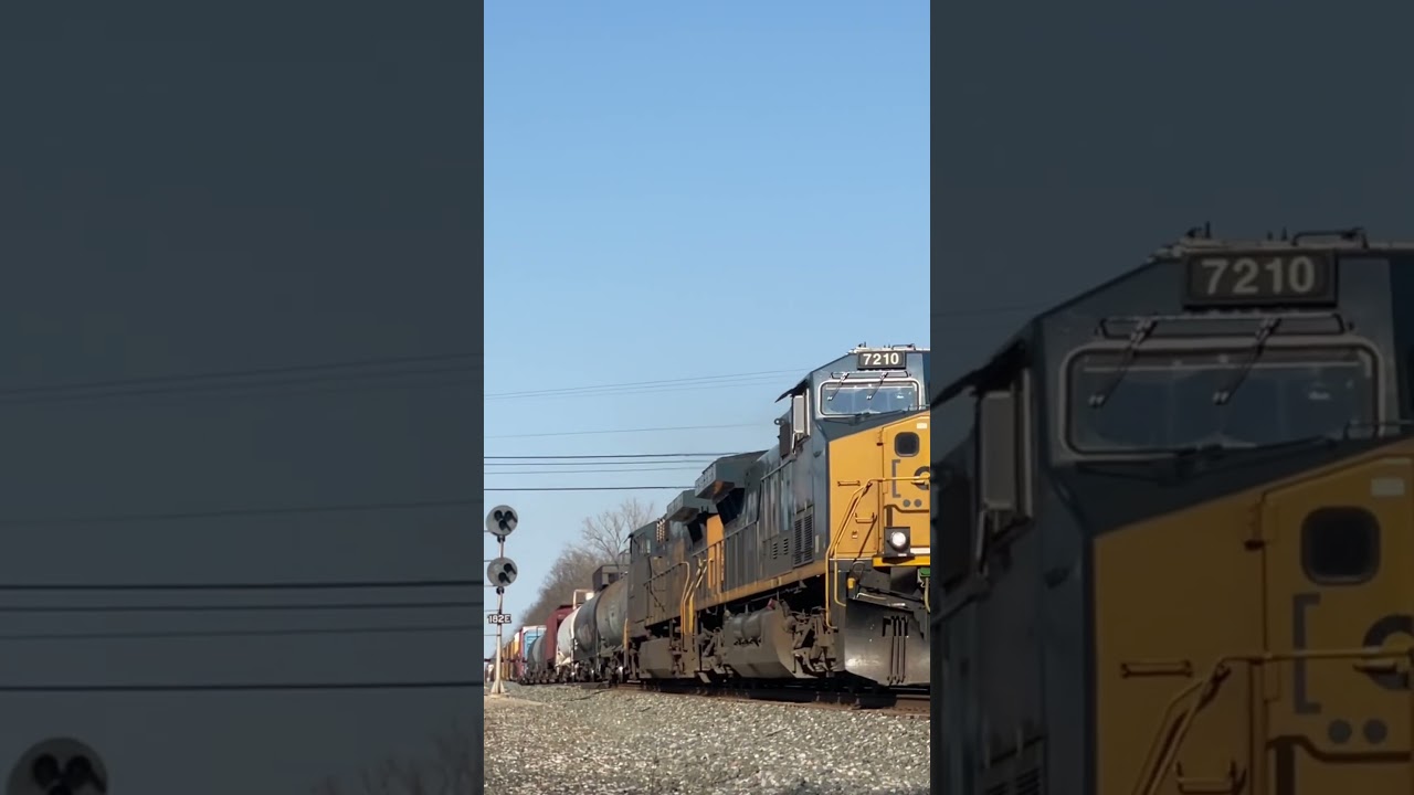 CSX 7210 And CSX 69 Lead Past Old Conrail Gs!