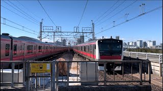 京葉線 E233系5000番台 513編成 各停 蘇我行き 入線シーン@新木場