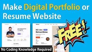 How to Make your own Digital Portfolio/Resume Website using Google Site