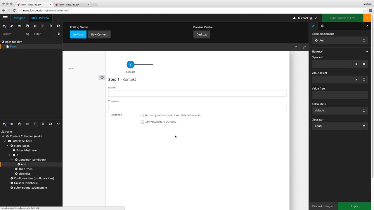 Neos Formbuilder preview - YouTube