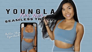 YoungLA for her try on haul unsponsored honest Seamless Activwear