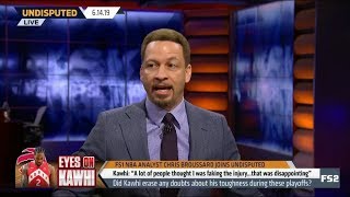 UNDISPUTED | Chris Broussard REACT Kawhi call out doubters: "[They] thought I was faking the injury"