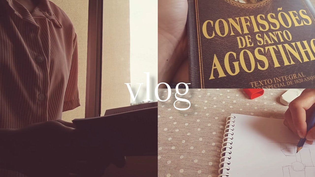 vlog - uma manhã com Santo Agostinho e Tomás de kempis e uma tarde de desenhos a lápis #artes #book