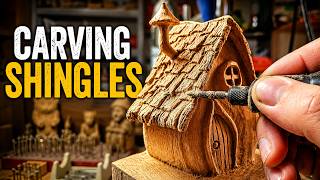 Carving Tiny Roof Shingles with a Dremel