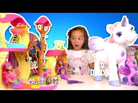 EVA’S BIRTHDAY MORNING PRESENT OPENING – WHAT I GOT FOR MY BIRTHDAY – ENCHANTIMALS FAMILY FUN