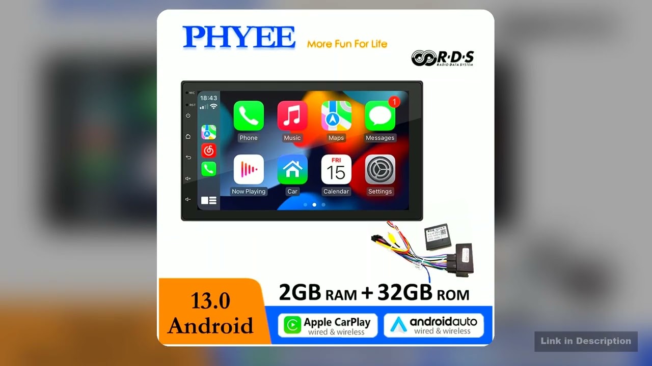 2 Din 7 inch Android Car Radio Wireless Carplay AndroidAuto Bluetooth for Citron Berlingo Jumpy