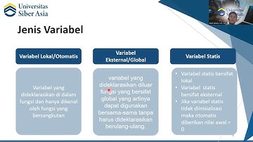 Sinkron Pertemuan 14 - Dasar Pemrograman PJJ Informatika UNSIA