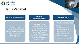 Sinkron Pertemuan 14 - Dasar Pemrograman PJJ Informatika UNSIA