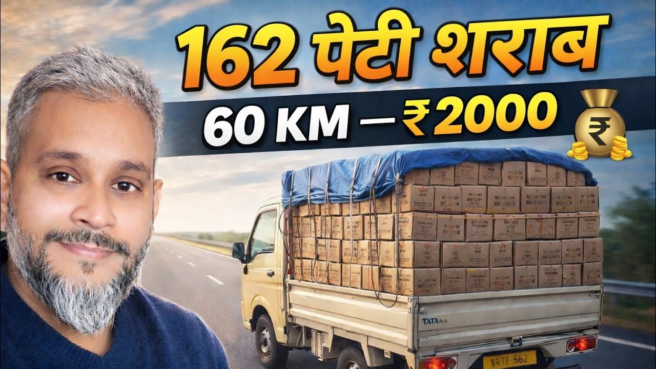 162 पेटी शराब की Delivery! 🍷 60KM में ₹2000 की कमाई 🤑 | 