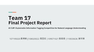 Data Mining: Final Project Report - Team 17