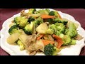 Fry Broccoli Potato with Pork, A delicious homemade Chinese dish 西兰花土豆肉片