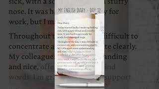 My English Diary - Day 12 | Level 1 | Learn English Through Story | #Shorts