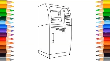 How To Draw Atm Machine | Atm Machine Drawing 2022 Video